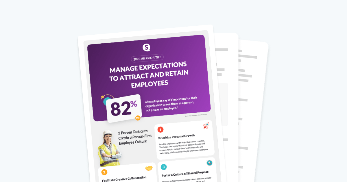 Infographic manage employee expectations