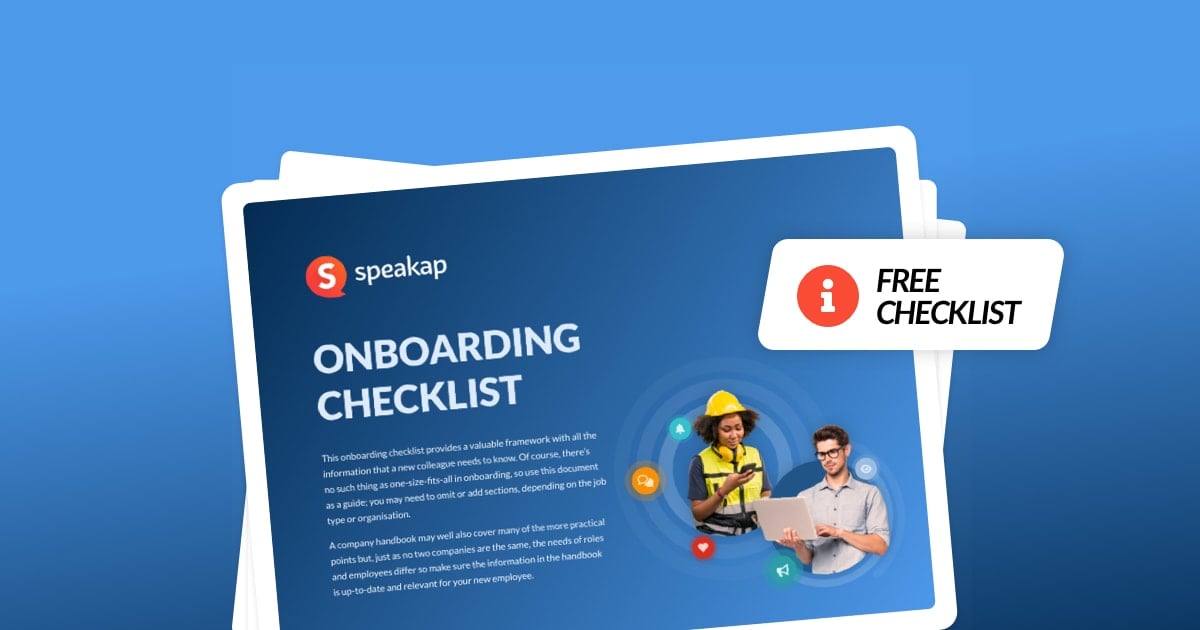 An ebook cover about employee onboarding checklist for hiring a new employee